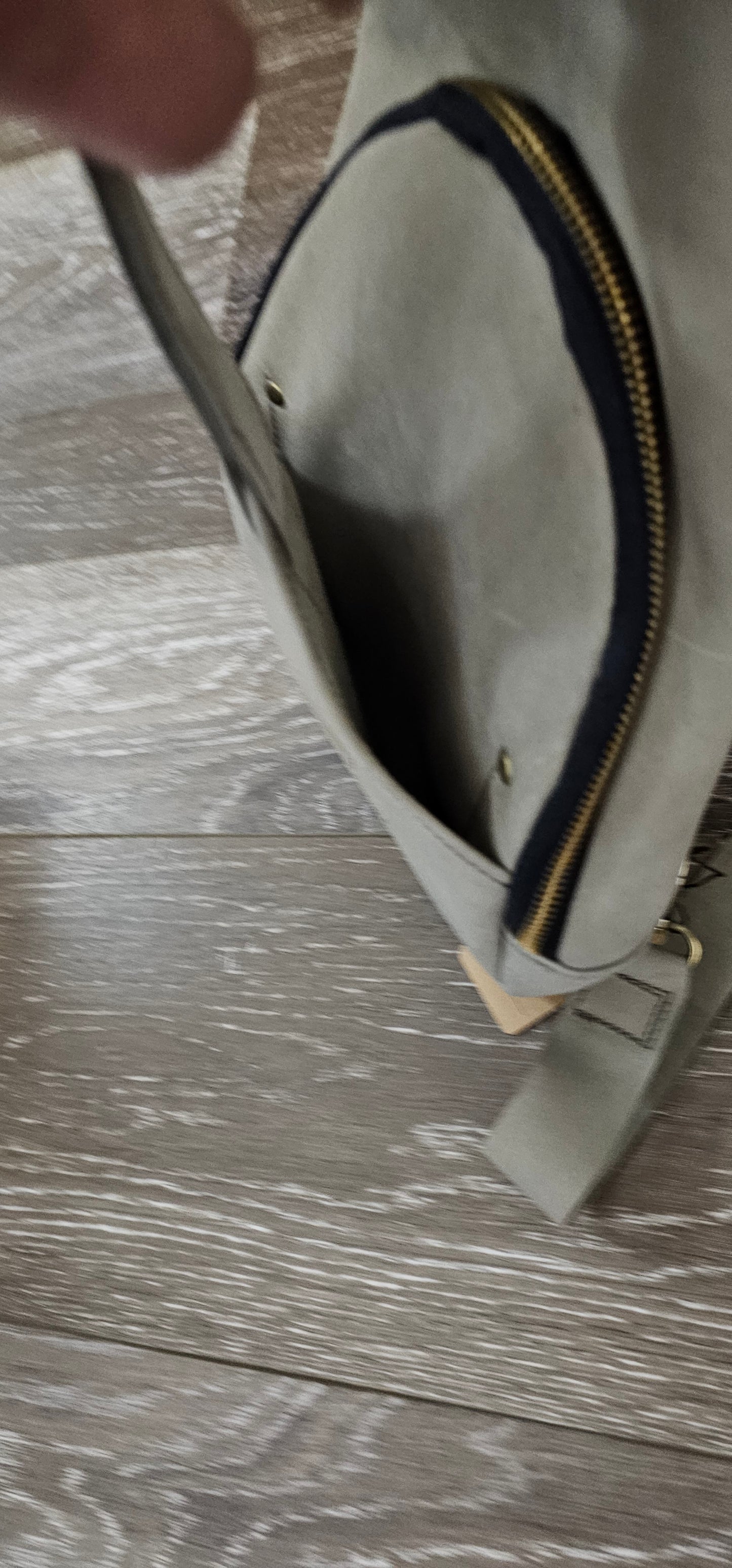 ** sale ** Moss colored leather sling bag