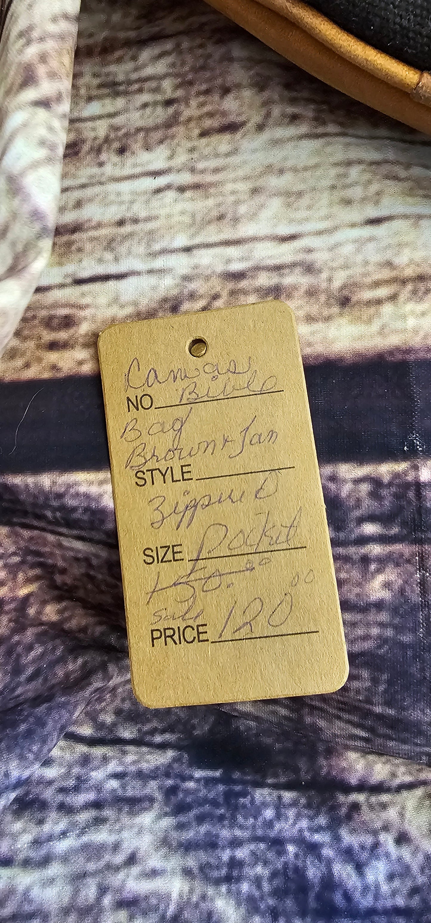 ** sale ** Carmel & Tan Canvas Bible Bag