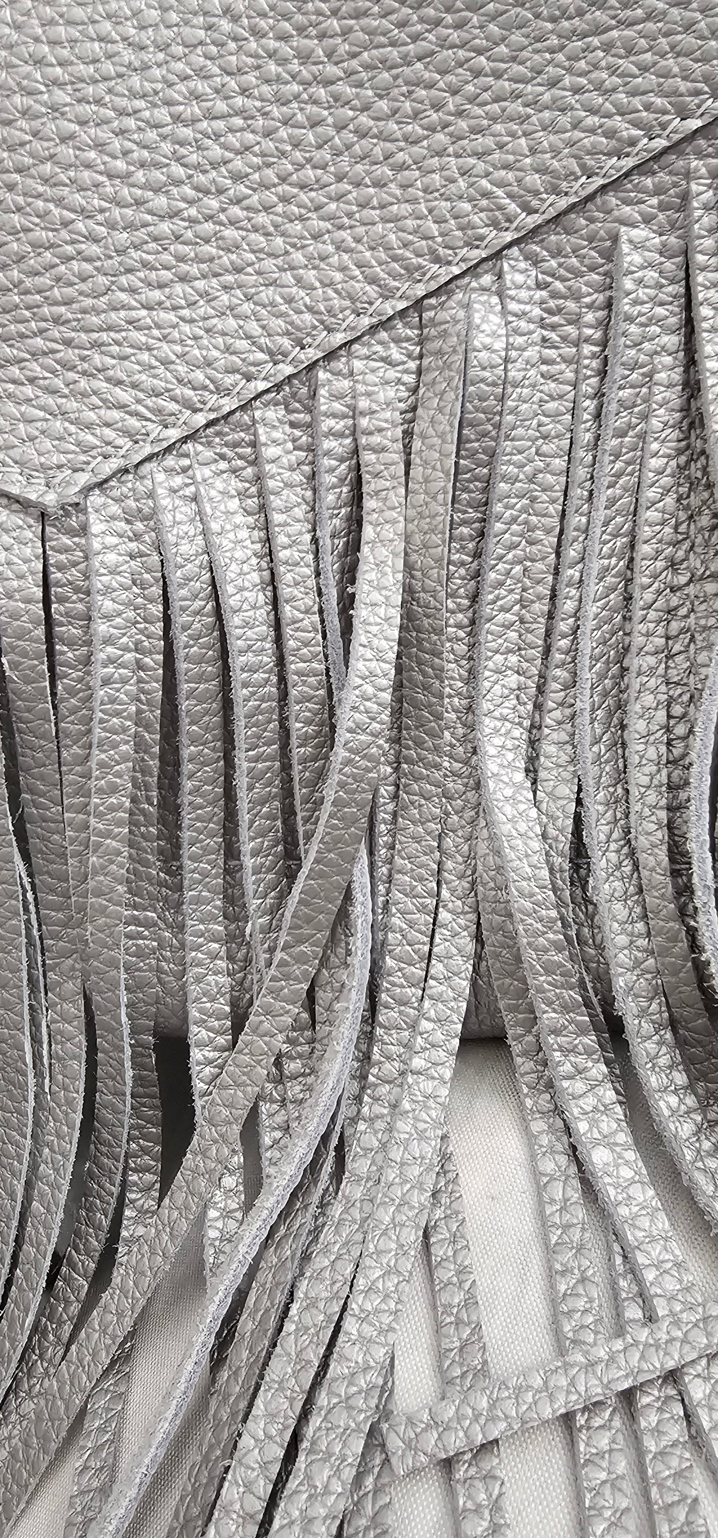 Silver Dreams LEATHER. Fringe Bag