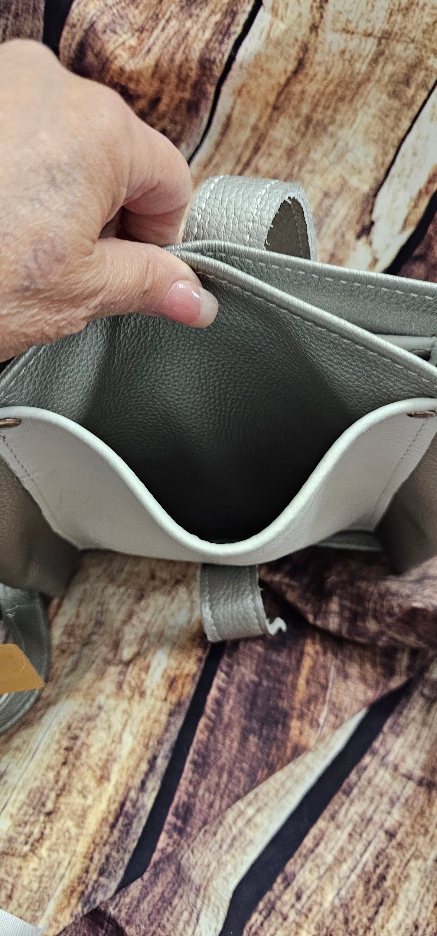 Yang, White and Silver Purse