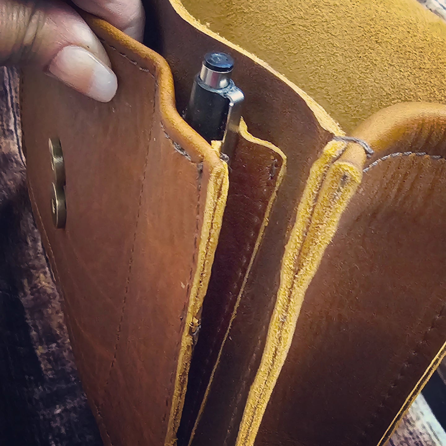 Leather Bible Bag. 1802 brand