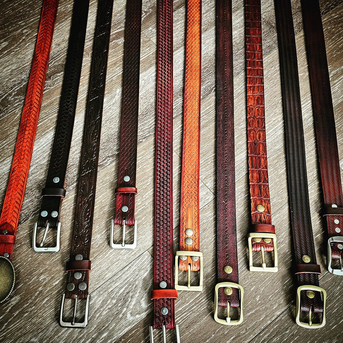 Belt Croc Embossed Luxury. SOLID BRASS BUCKLE