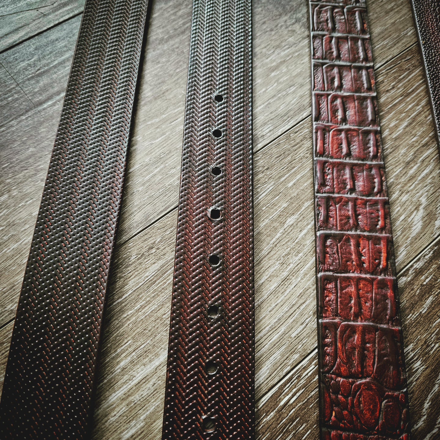 Belt Croc Embossed Luxury. SOLID BRASS BUCKLE