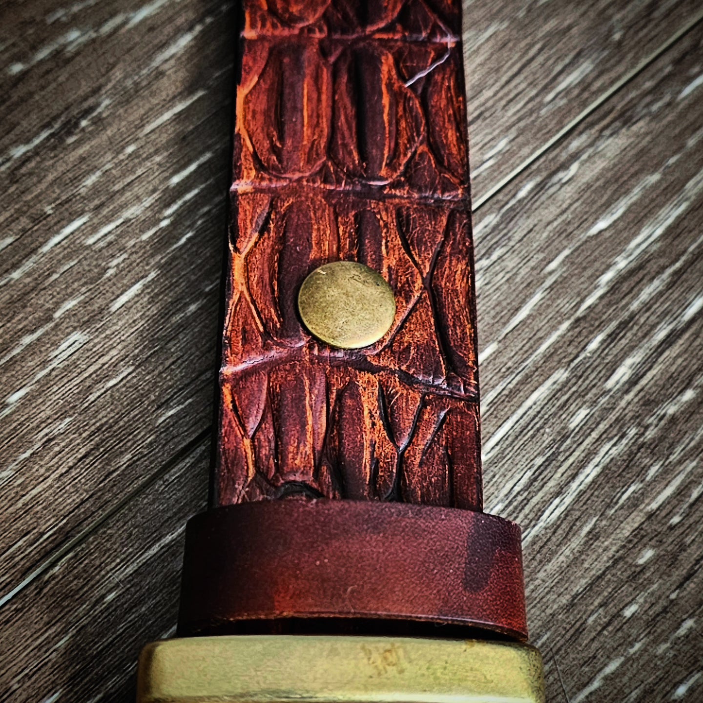 Belt Croc Embossed Luxury. SOLID BRASS BUCKLE