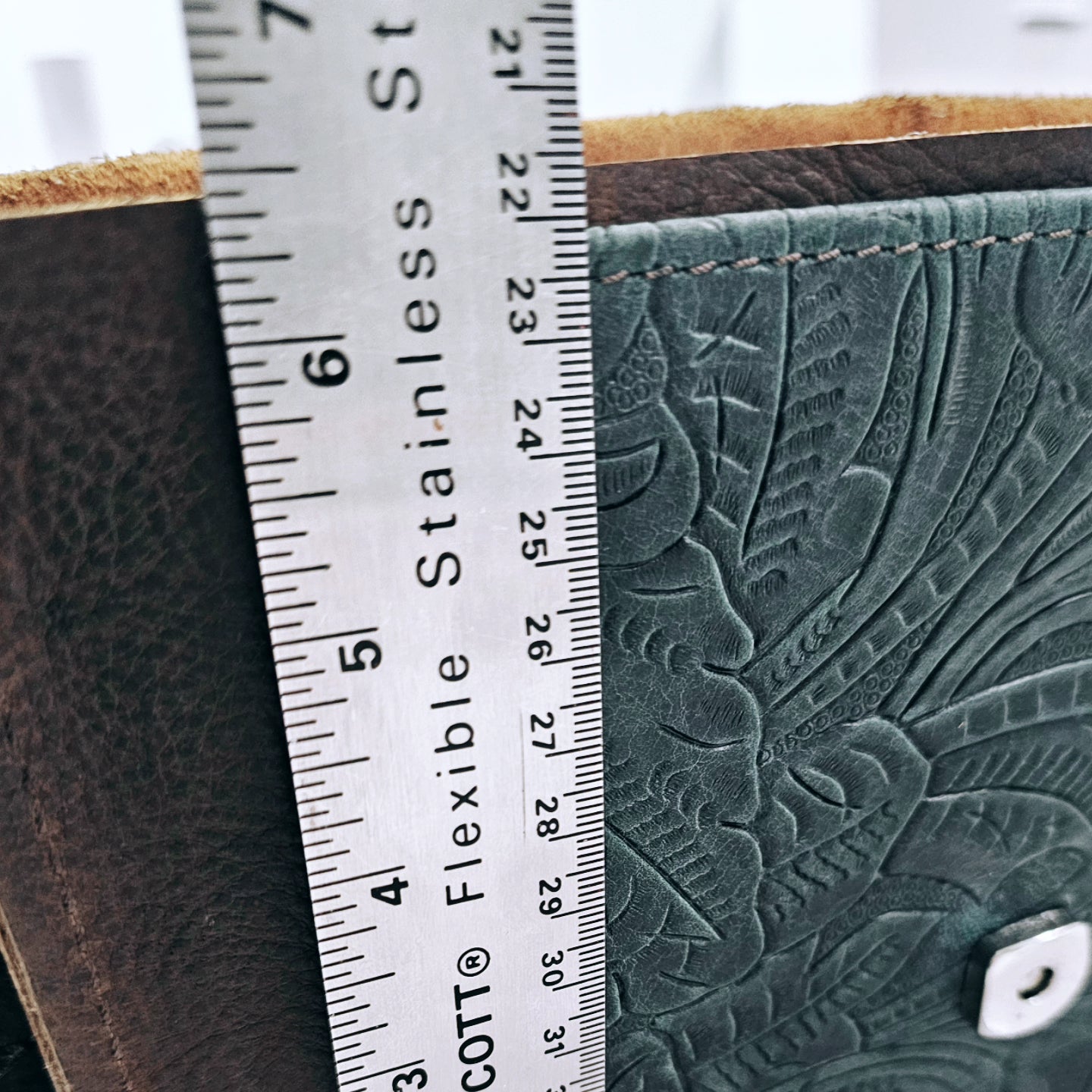 Emerald Crossbody with teal concho
