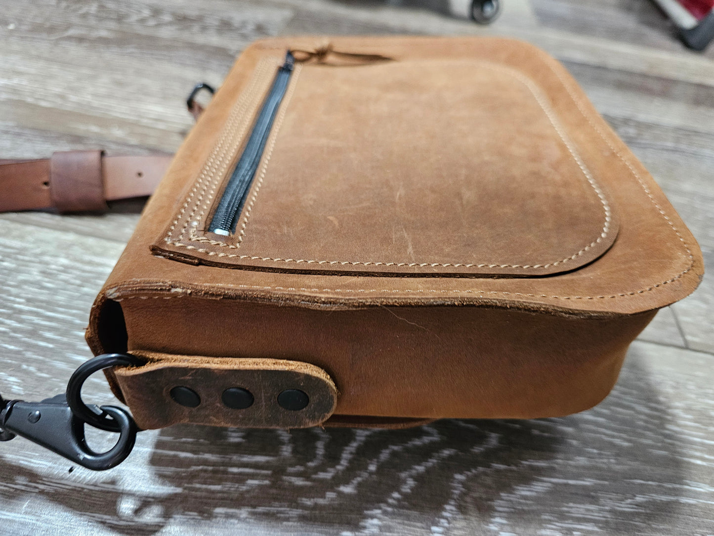 Fox Leather bag. Cross body. Purse. Bible Bag Book Bag