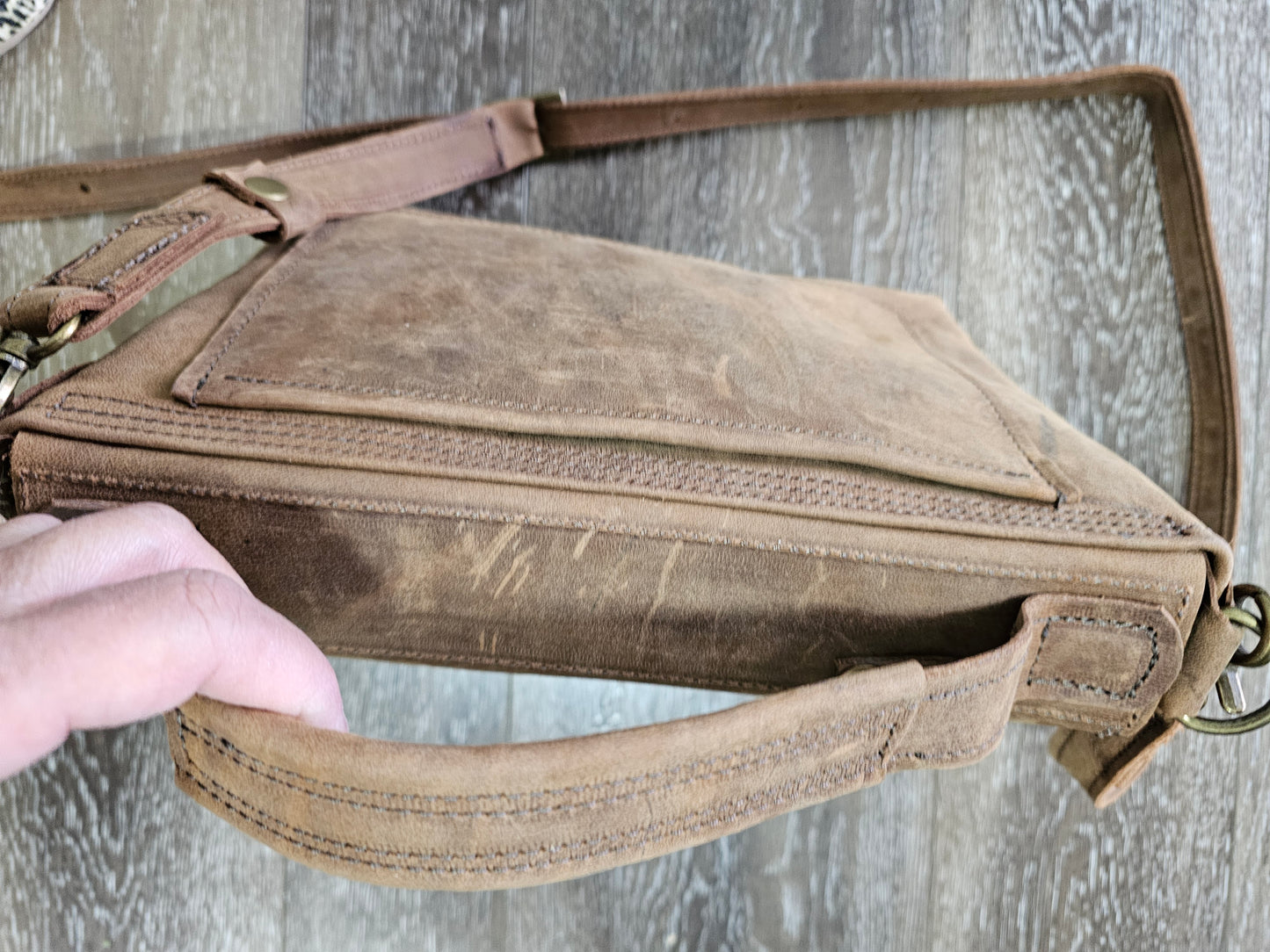 Autumn Braided Crossbody. Leather