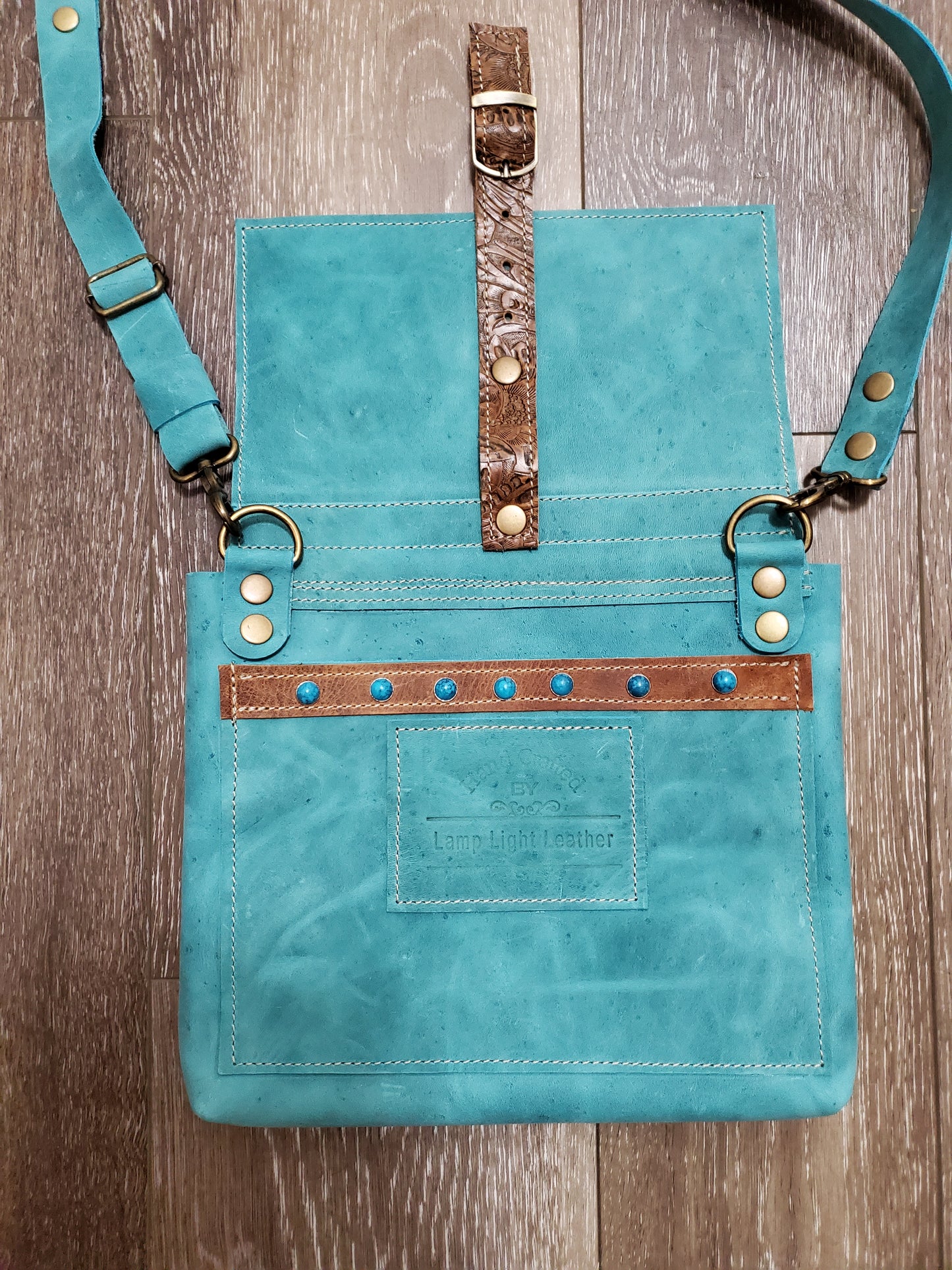 Cadence II in Turquoise crossbody or Bible Bag