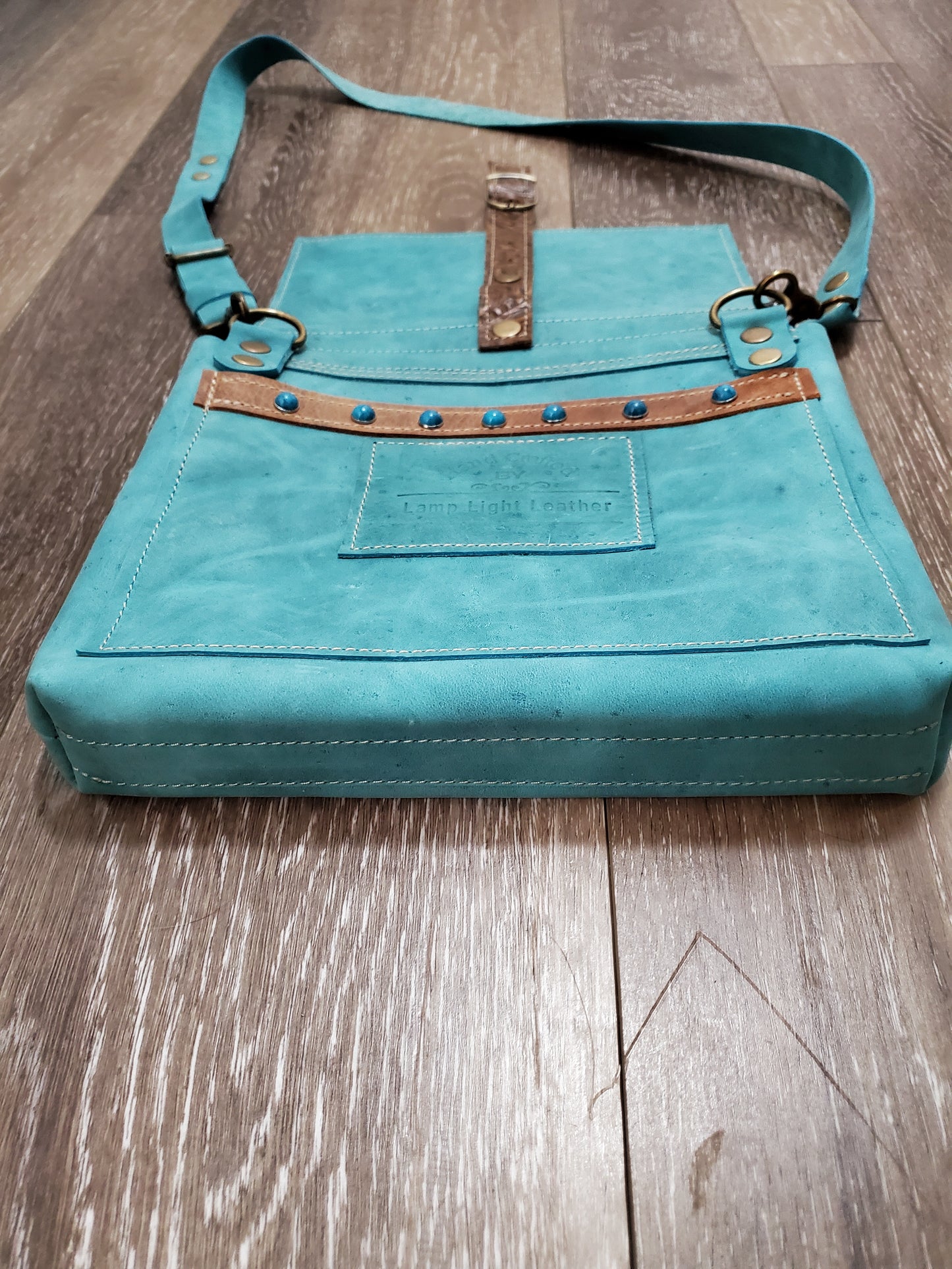 Cadence II in Turquoise crossbody or Bible Bag
