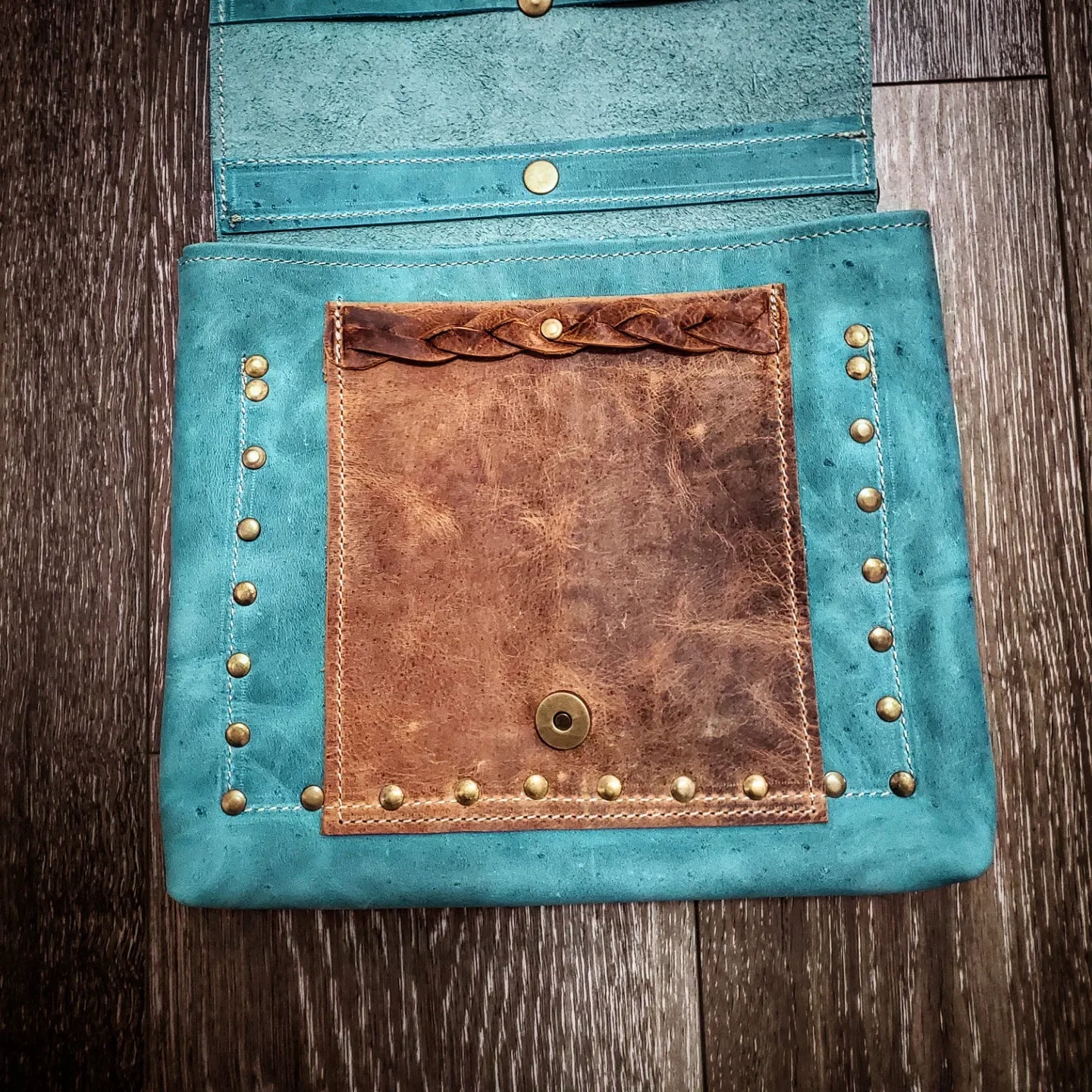 Cadence II in Turquoise crossbody or Bible Bag