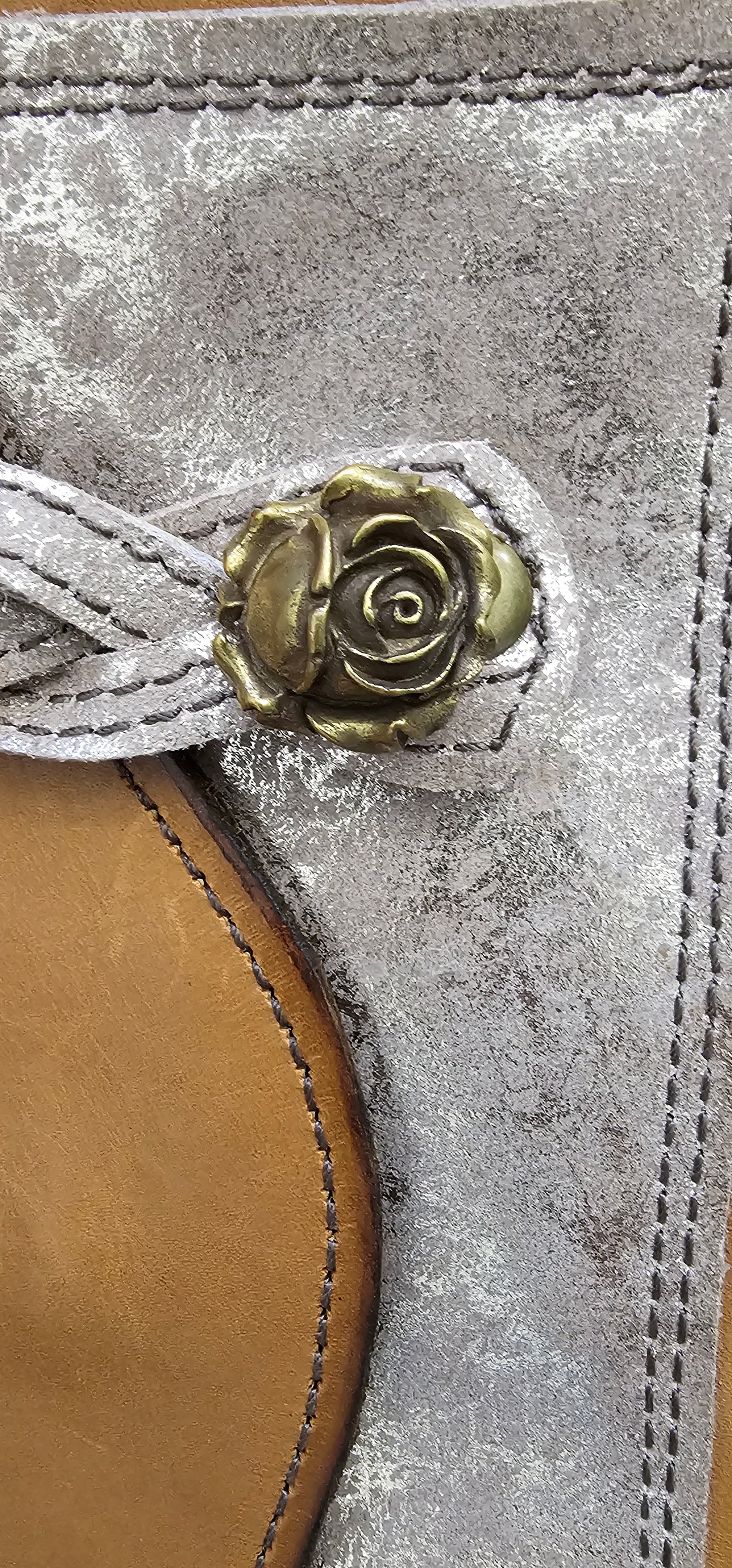 Foil Rose Crossbody or larger Bible Bag