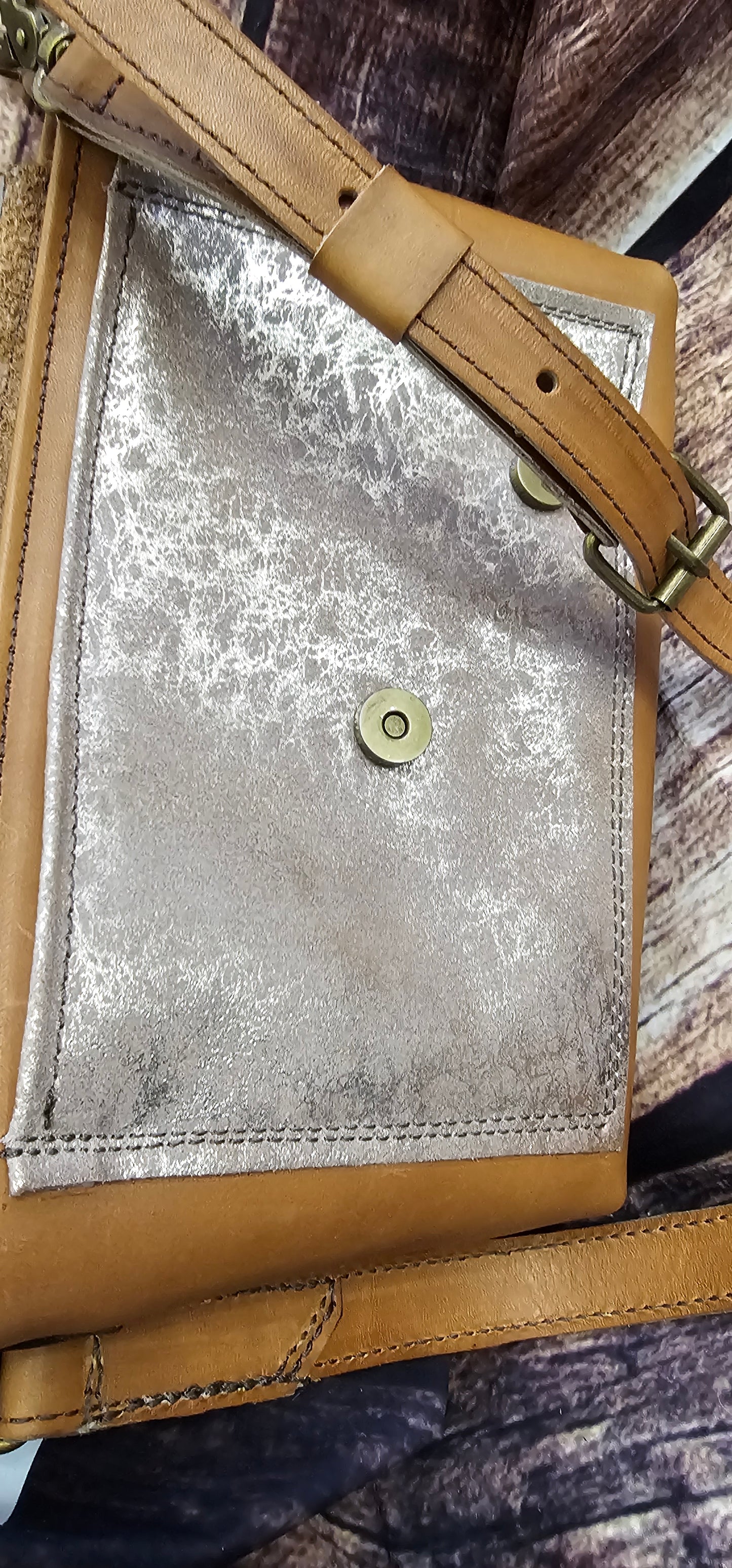 Foil Rose Crossbody or larger Bible Bag