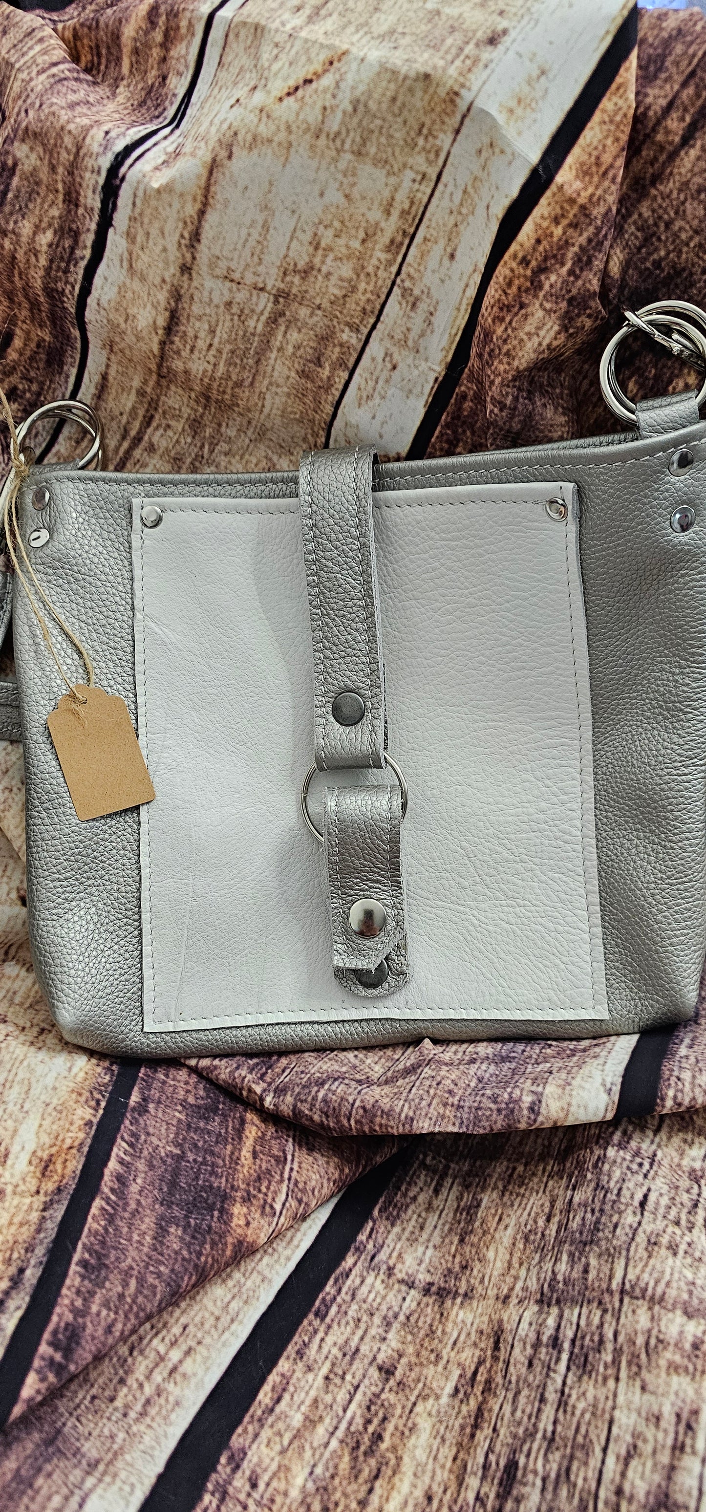 White and Silver Purse