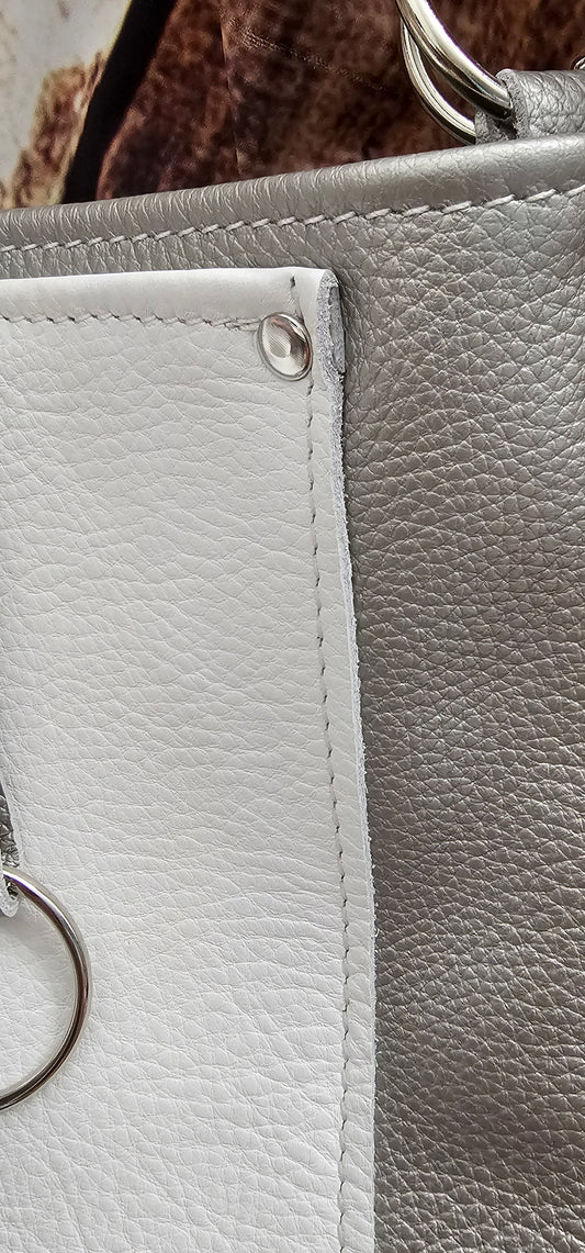 White and Silver Purse