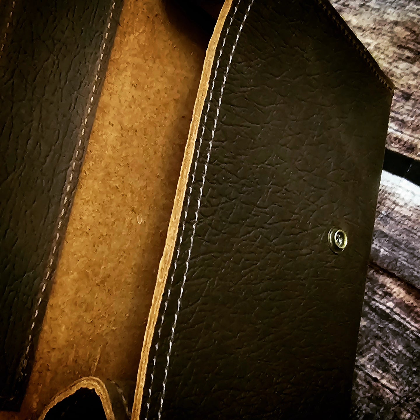 Dark Brown Shrunken embossed bible bag