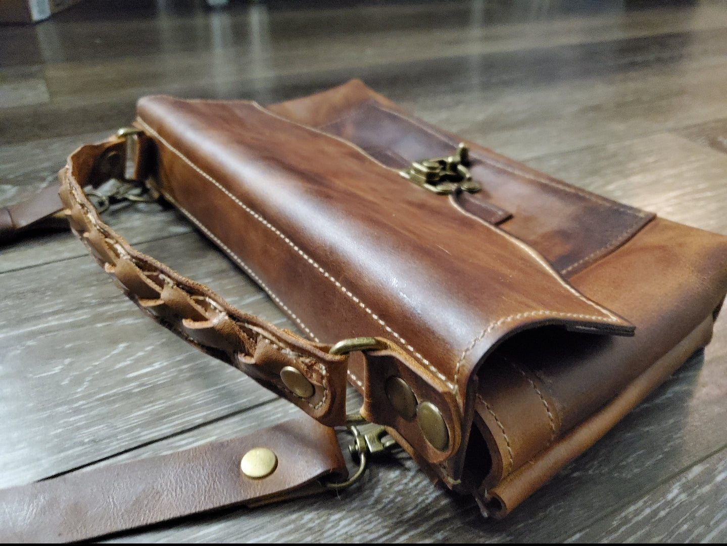 Reese Leather Crossbody, or Bible Bag