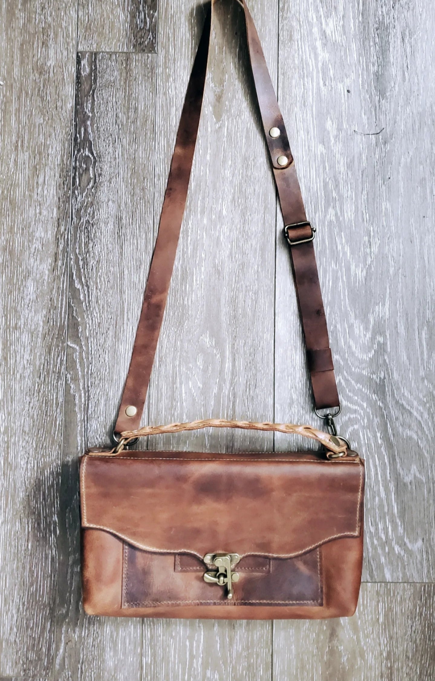 Reese Leather Crossbody, or Bible Bag