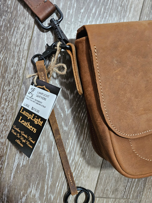 Fox Leather bag.          Cross body. Purse.  Bible Bag Book Bag
