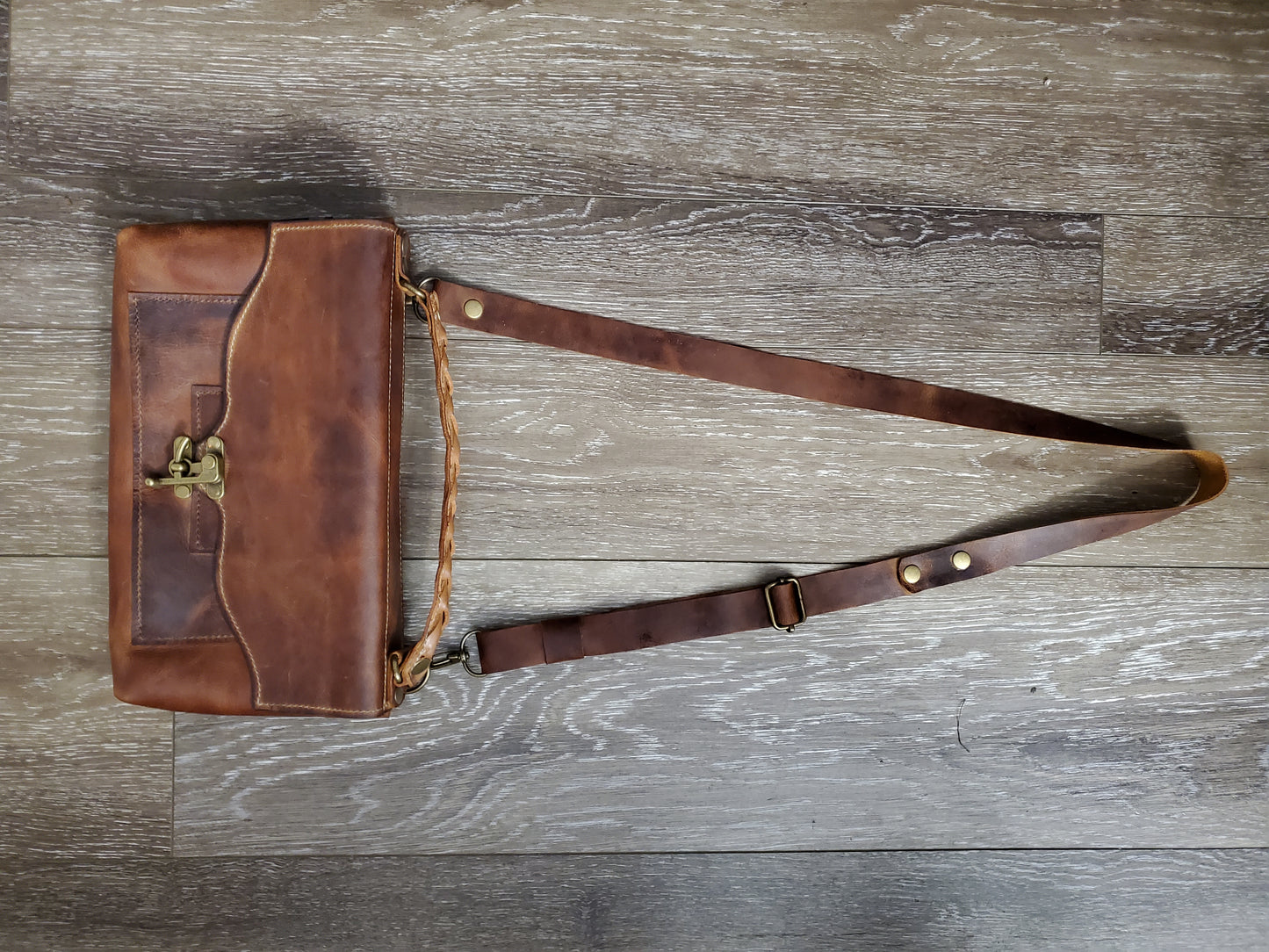 Reese Leather Crossbody, or Bible Bag