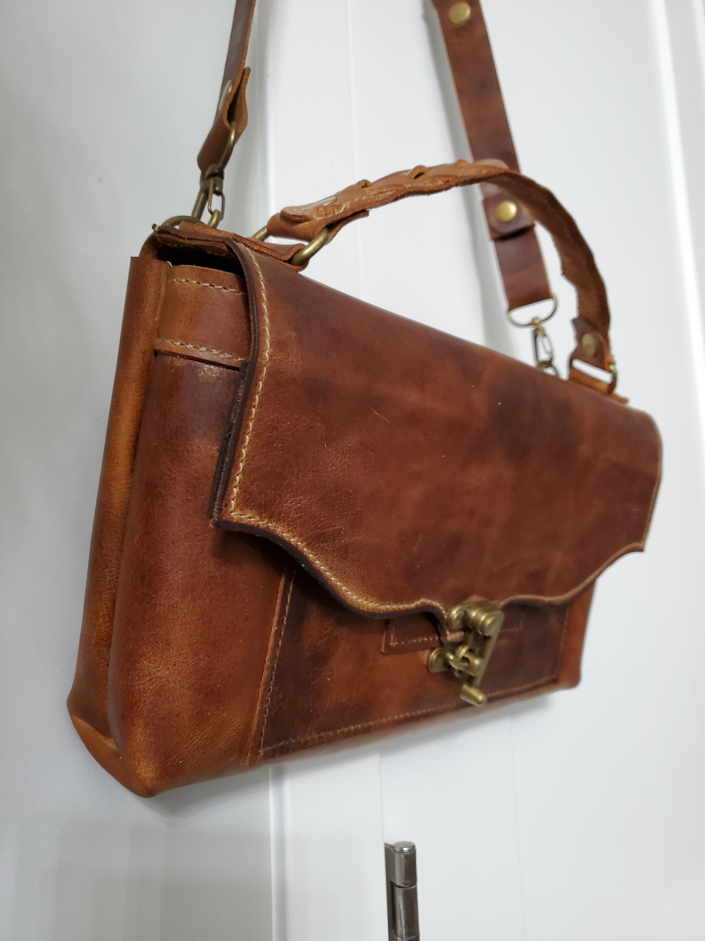 Reese Leather Crossbody, or Bible Bag