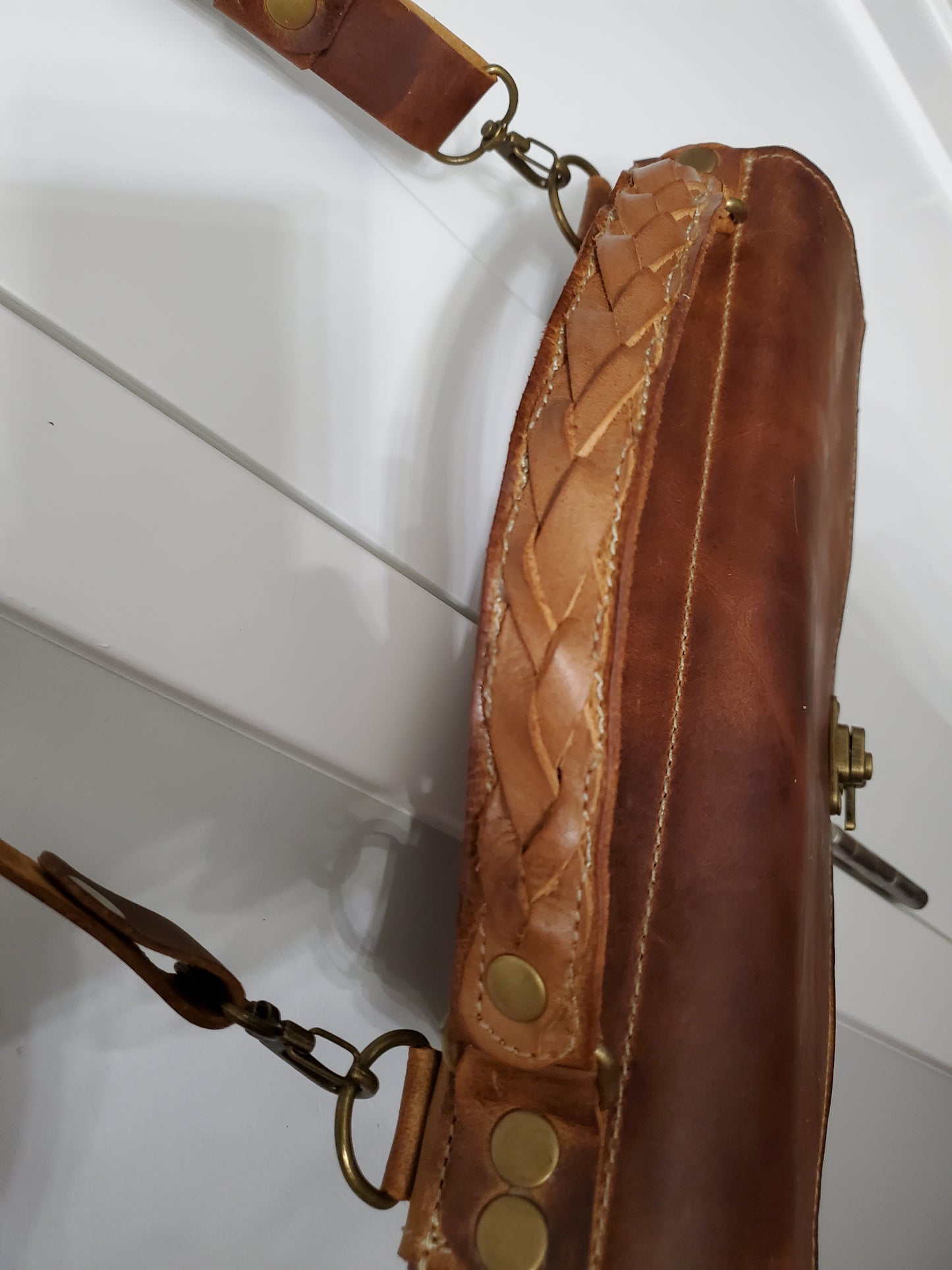 Reese Leather Crossbody, or Bible Bag